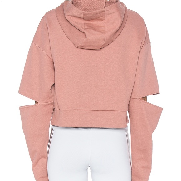 Alo Yoga Peak Cut Out Hoodie Pink Rosewater - Picture 4 of 4